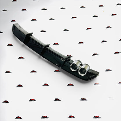 VW Polo Rear Diffuser with Dummy Exhaust Tips | Glossy Black Sport Upgrade for 2014+ Models