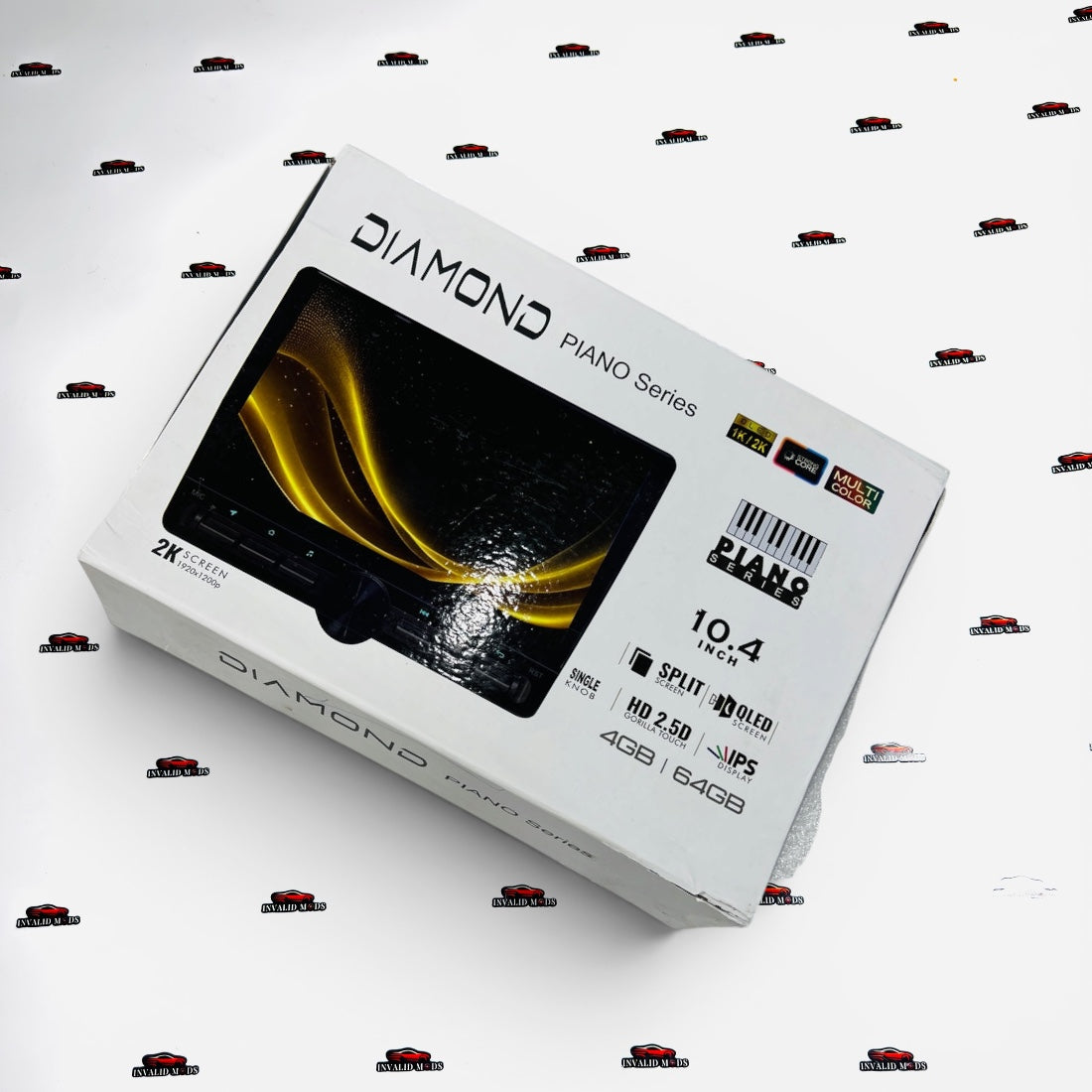Diamond Piano Series 10.4-Inch Android Car Stereo – 2K QLED Display & Knob Control
