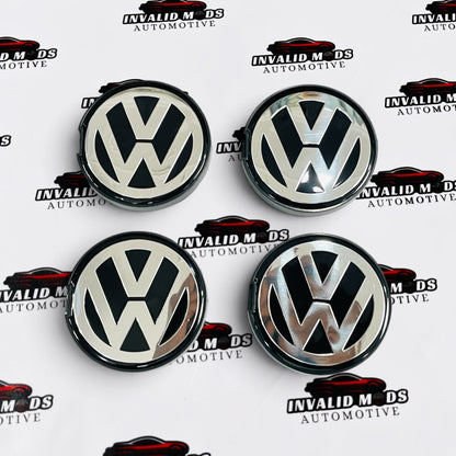 VW Polo, Vento & Ameo Cross Design Wheel Caps | Outer Diameter (55.3mm)