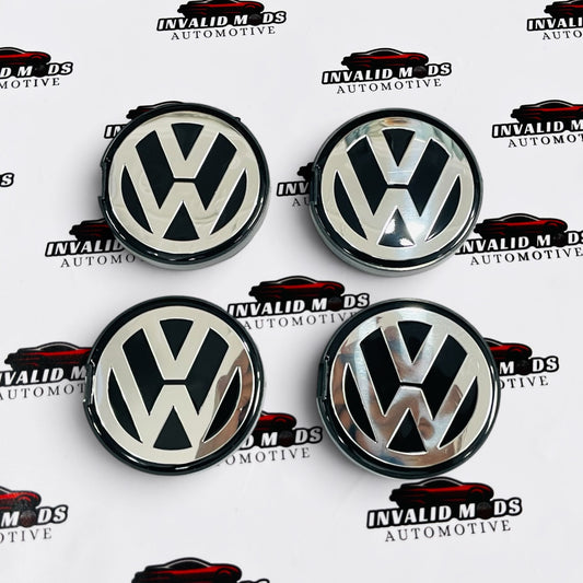 VW Polo, Vento & Ameo Cross Design Wheel Caps | Outer Diameter (55.3mm)
