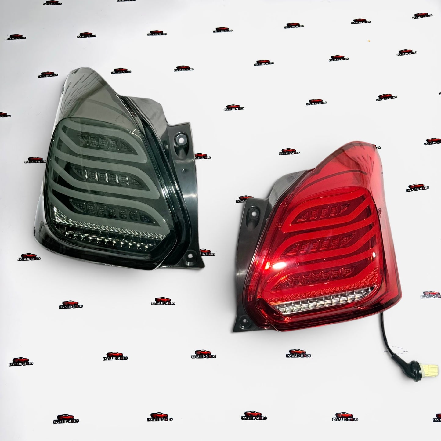 Swift Benz-Style LED Aftermarket Tail Lights | Compatible With Type-3 Models | Red & Full Smoke
