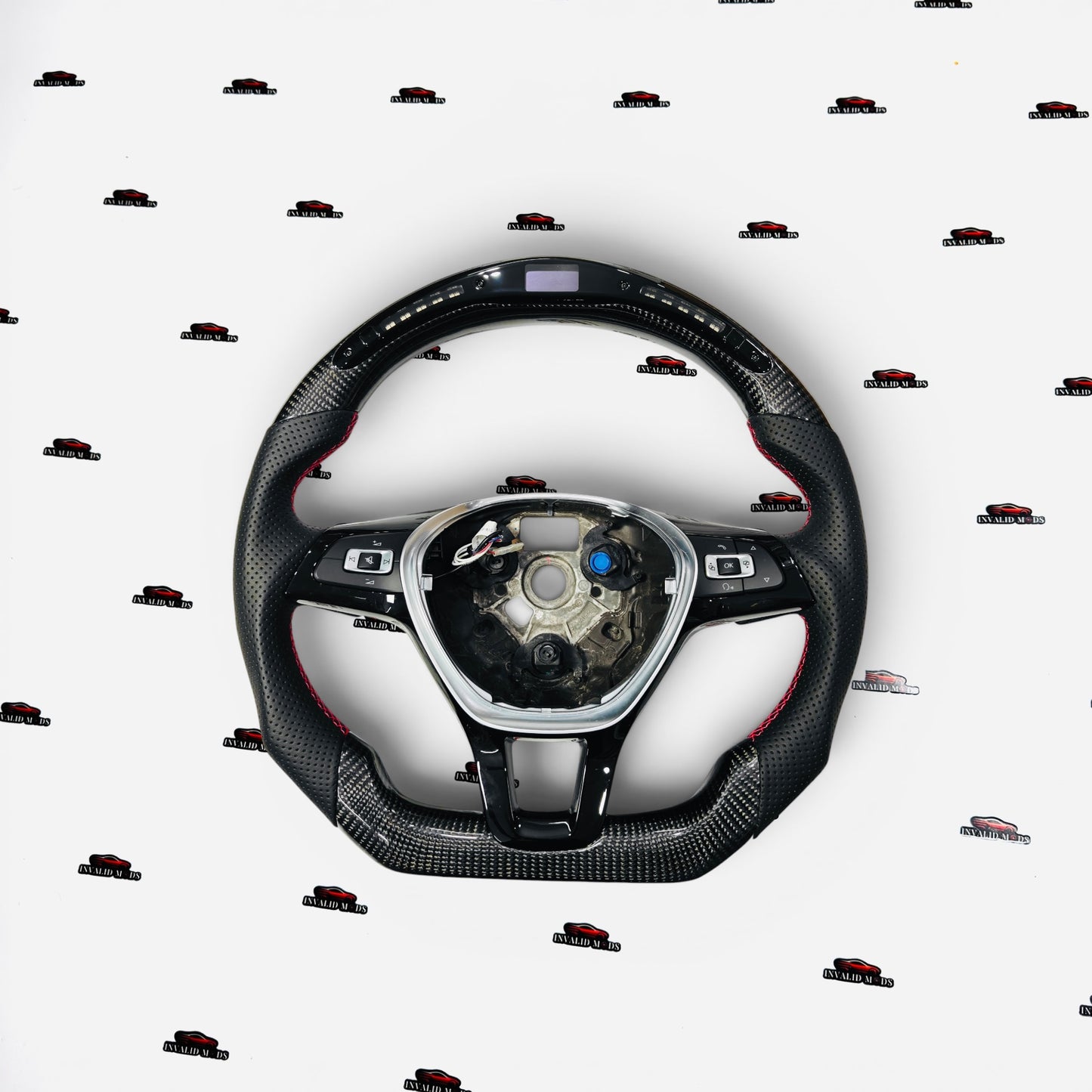Volkswagen Polo Carbon Fiber Steering Wheel with Integrated Rev Lights | Sport Performance Upgrade