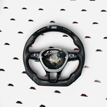 Volkswagen Polo Carbon Fiber Steering Wheel with Integrated Rev Lights | Sport Performance Upgrade