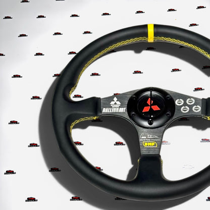 OMP Flat Racing Steering Wheel 14-Inch | Premium Sport & Rally-Style Performance Steering Wheel
