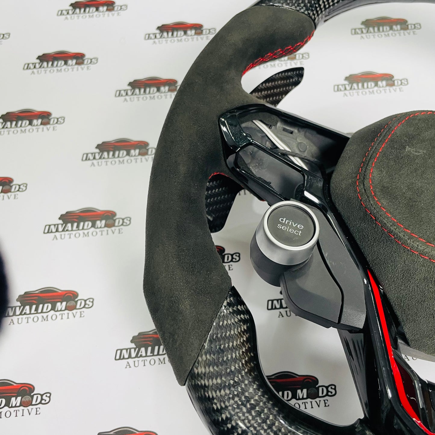 VW Virtus OG Carbon Fiber & Alcantara Steering Wheel with Paddle Shifters & Start Button
