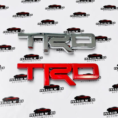 Toyota TRD Emblem Badge for Cars | Premium Metallic Finish