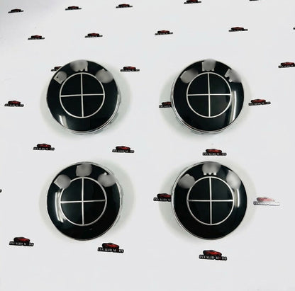 BMW Black Wheel Center Caps – Premium Set of 4 | Stylish Replacement Hub Caps for BMW Rims