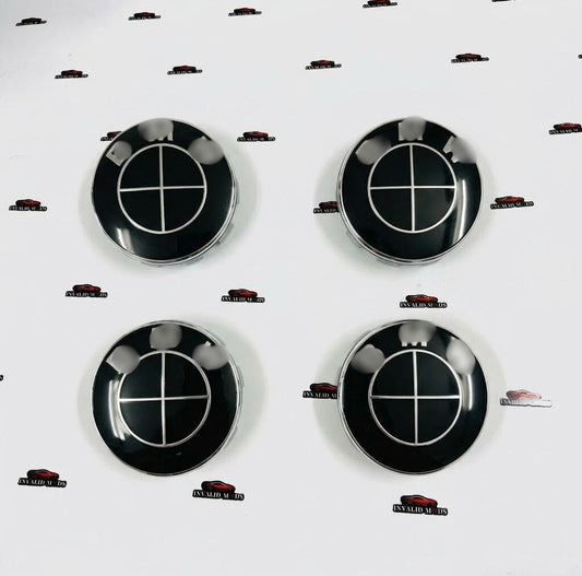 BMW Black Wheel Center Caps – Premium Set of 4 (68mm)| Stylish Replacement Hub Caps for BMW Rims