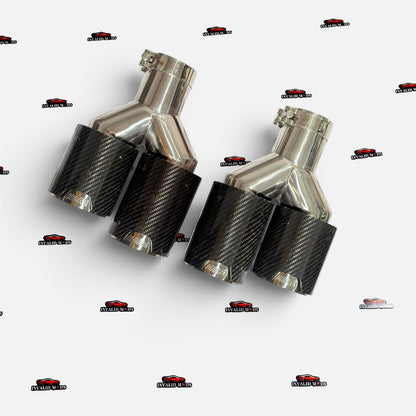 BMW M-Style Dual Exhaust Tip | Universal Stainless Steel Performance Exhaust Tip | Sporty Rear Upgrade