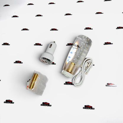 LED Crystal Bubble Gear Shift Knob | Clear Effect | Universal Interior Upgrade