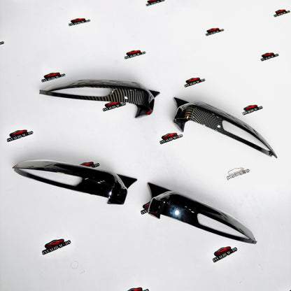 Batman Style Mirror Covers for Tata Punch, Nexon, Tiago & Tigor | Gloss Black ABS