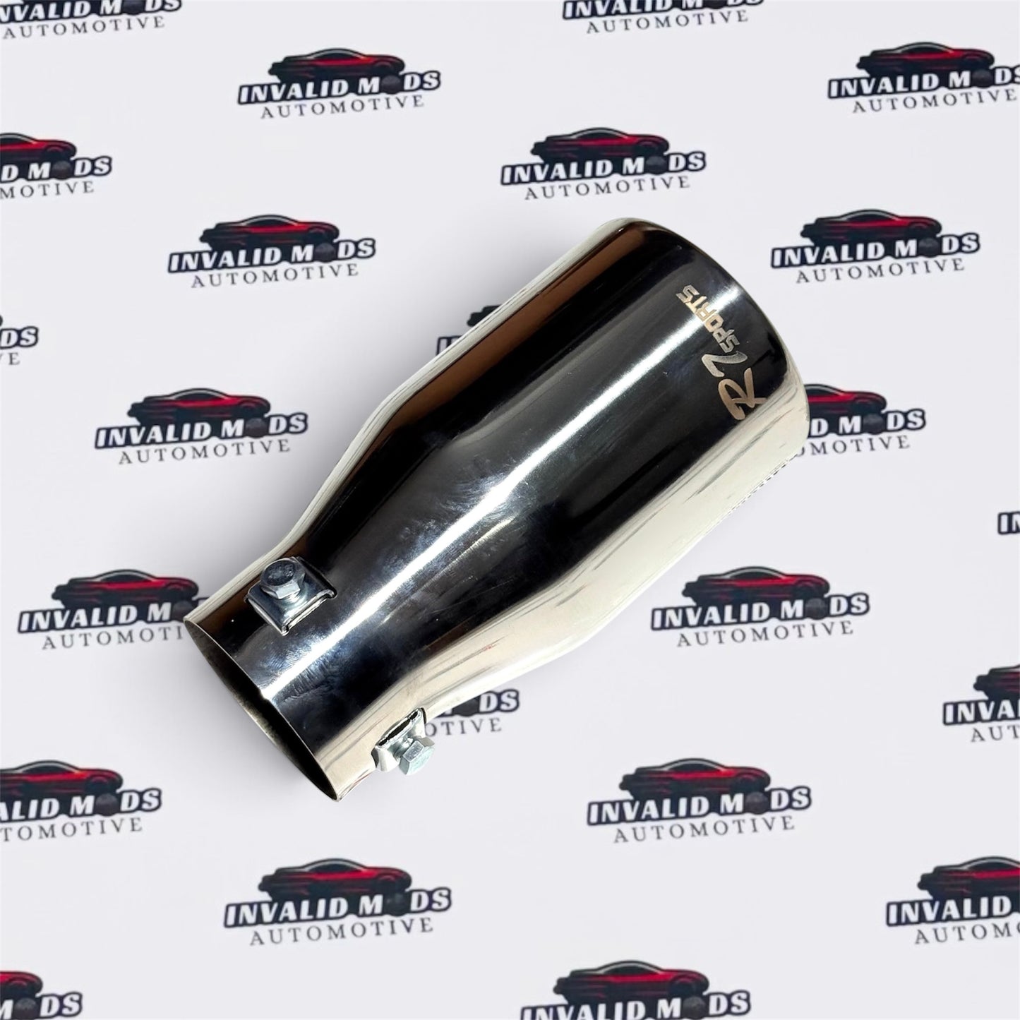 R7 Sports Single Exhaust Tip | Stainless Steel Silver Finish