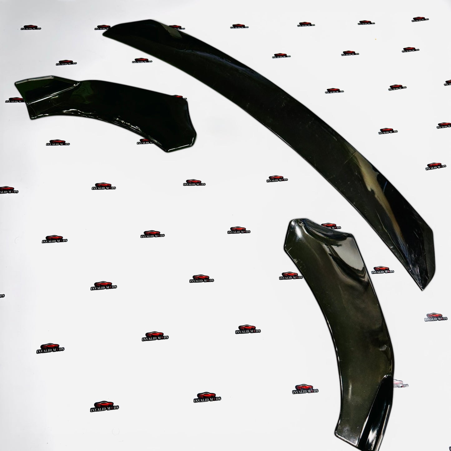 Universal Front Splitter and Side Skirt Kit (5 Pieces) | Gloss Black Aftermarket