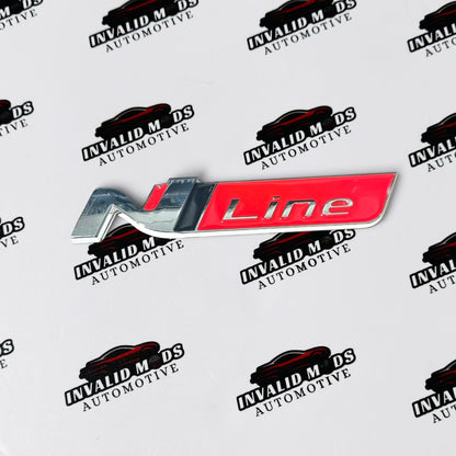 N Line Metal Emblem Badge | Universal Aftermarket Monogram Sticker