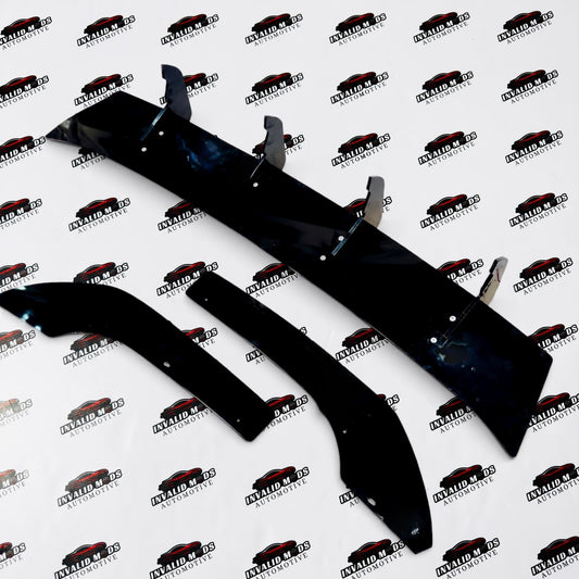 VW Virtus & Skoda Slavia 4 Fin Rear Diffuser | ABS Gloss Black