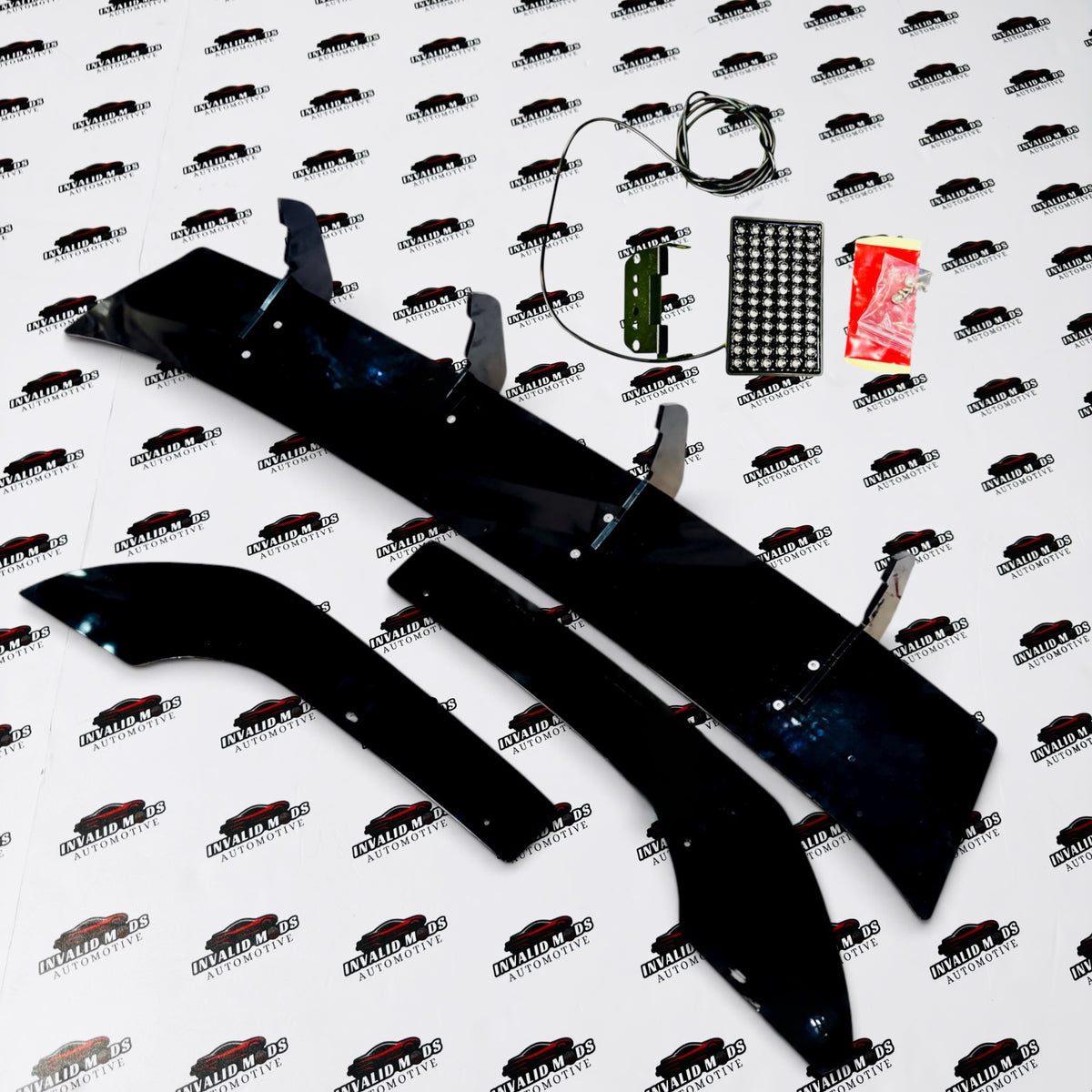 VW Virtus & Skoda Slavia 4 Fin Rear Diffuser | ABS Gloss Black