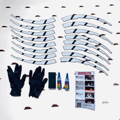 Car Tyre Stickers (Set of 8 for 4 Tyres)