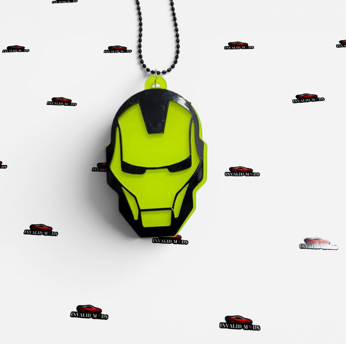 "Fluorescent Green Car Mirror Hanging – Stylish Interior Car Accessory for Modern Vehicles"