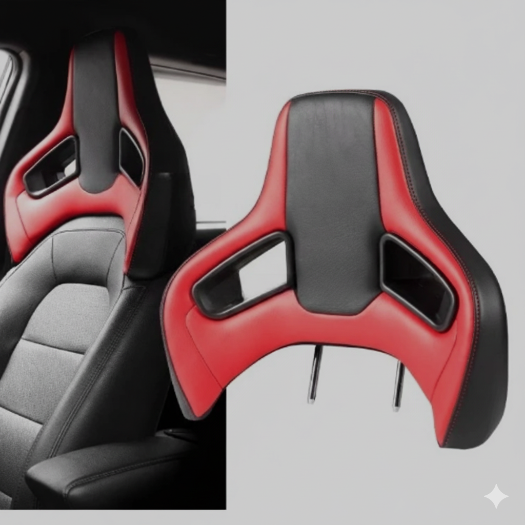 Sports style Car seat Headrest | Universal Adjustable & Detachable