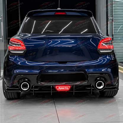 Suzuki Swift Rear Diffuser (Type 3) | 4-Fin Sporty Aftermarket Bumper Upgrade