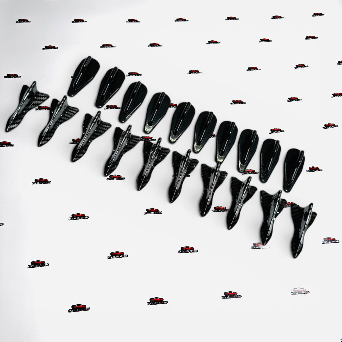 Universal Roof Fins | Roof Vortex Generator (10 pc) | Aftermarket Styling Kit