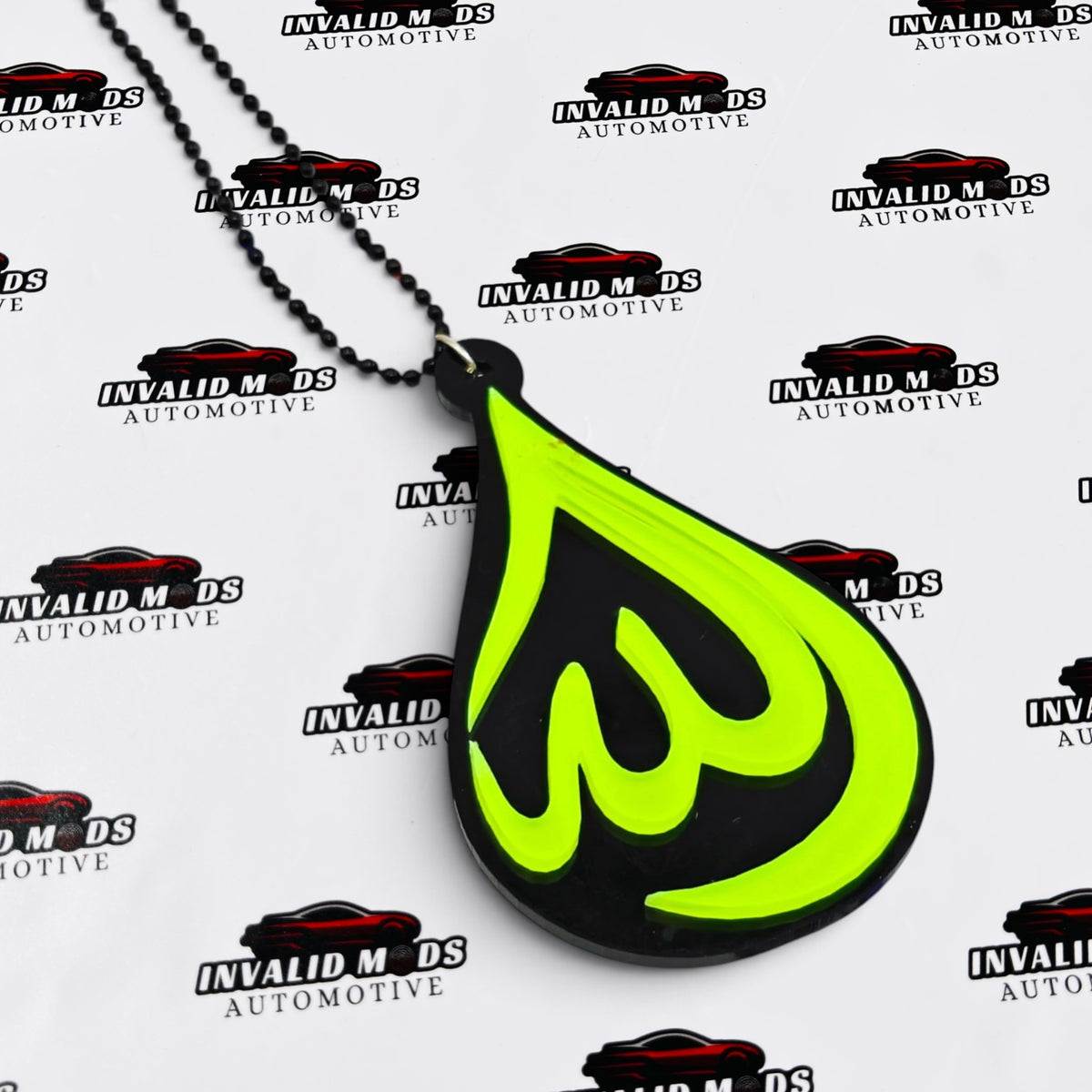 Neon Fluorescent Car Mirror Hanging – Car Enthusiast Interior Decor