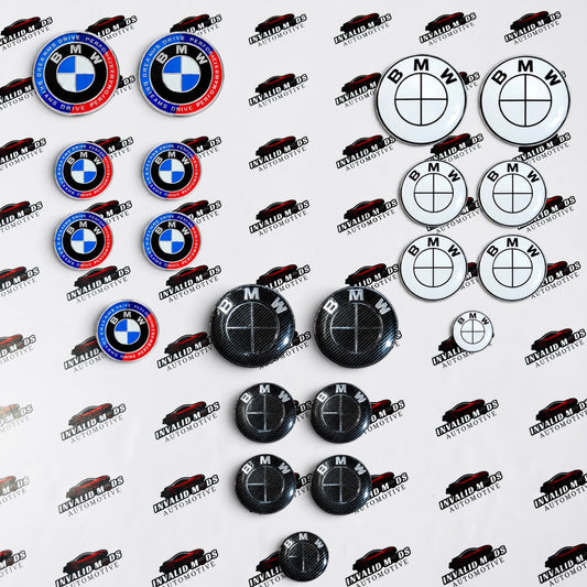 BMW Complete Emblem Kit Set of 7 | Exterior & Interior Badge Set