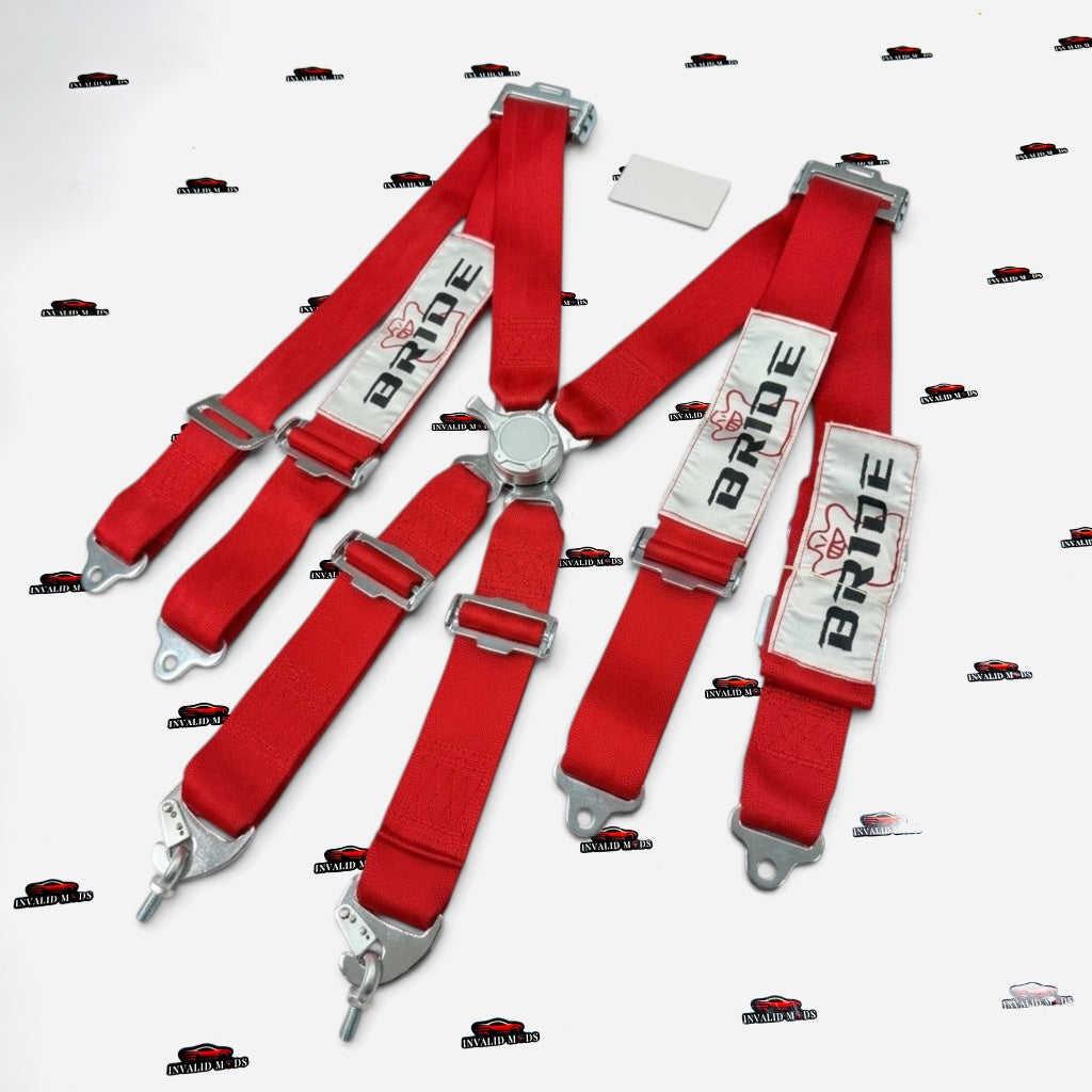 BRIDE 4-Point Racing Seat Belt Harness | Universal Performance Safety Harness for Cars