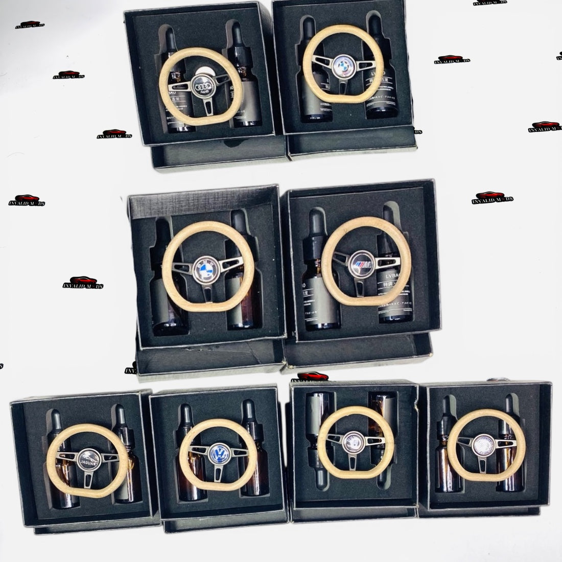 Steering Wheel Car Air Freshener | Magnetic AC Vent Diffuser Perfume | Universal Vent Clip