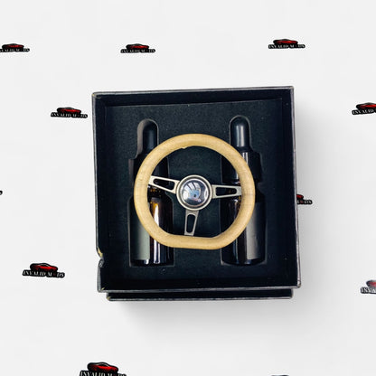 Steering Wheel Car Air Freshener | Magnetic AC Vent Diffuser Perfume | Universal Vent Clip