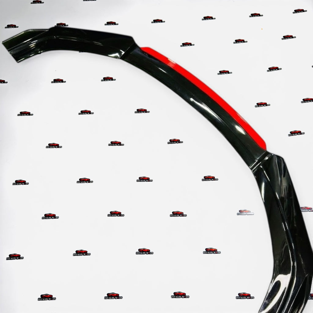 Universal Front Splitter and Side Skirt Kit (6 Pieces) | Universal Red lip Splitter