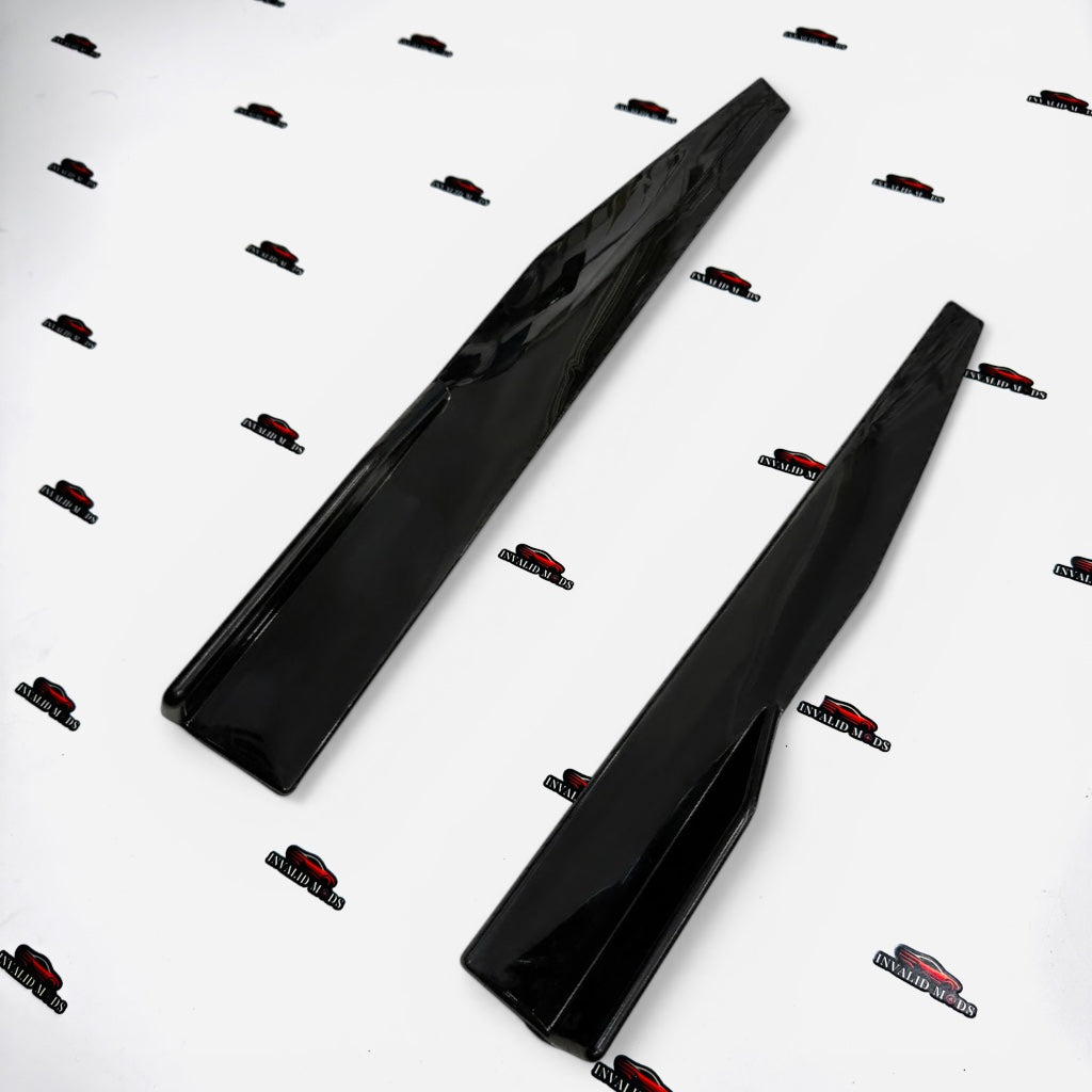 Universal Side Skirts 2Pc | Gloss Black Aerodynamic Car Upgrade