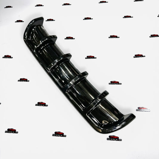 Universal 6 Fin Rear Diffuser | Gloss Black ABS Car Bumper Diffuser