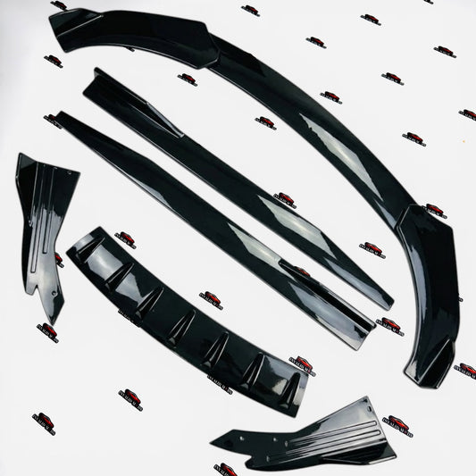 Universal Full Body Splitter Kit | ABS Car Body Kit | Front Lip & Side Skirts