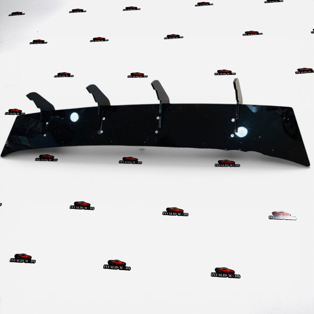 VW Virtus & Skoda Slavia 4 Fin Rear Diffuser | ABS Gloss Black