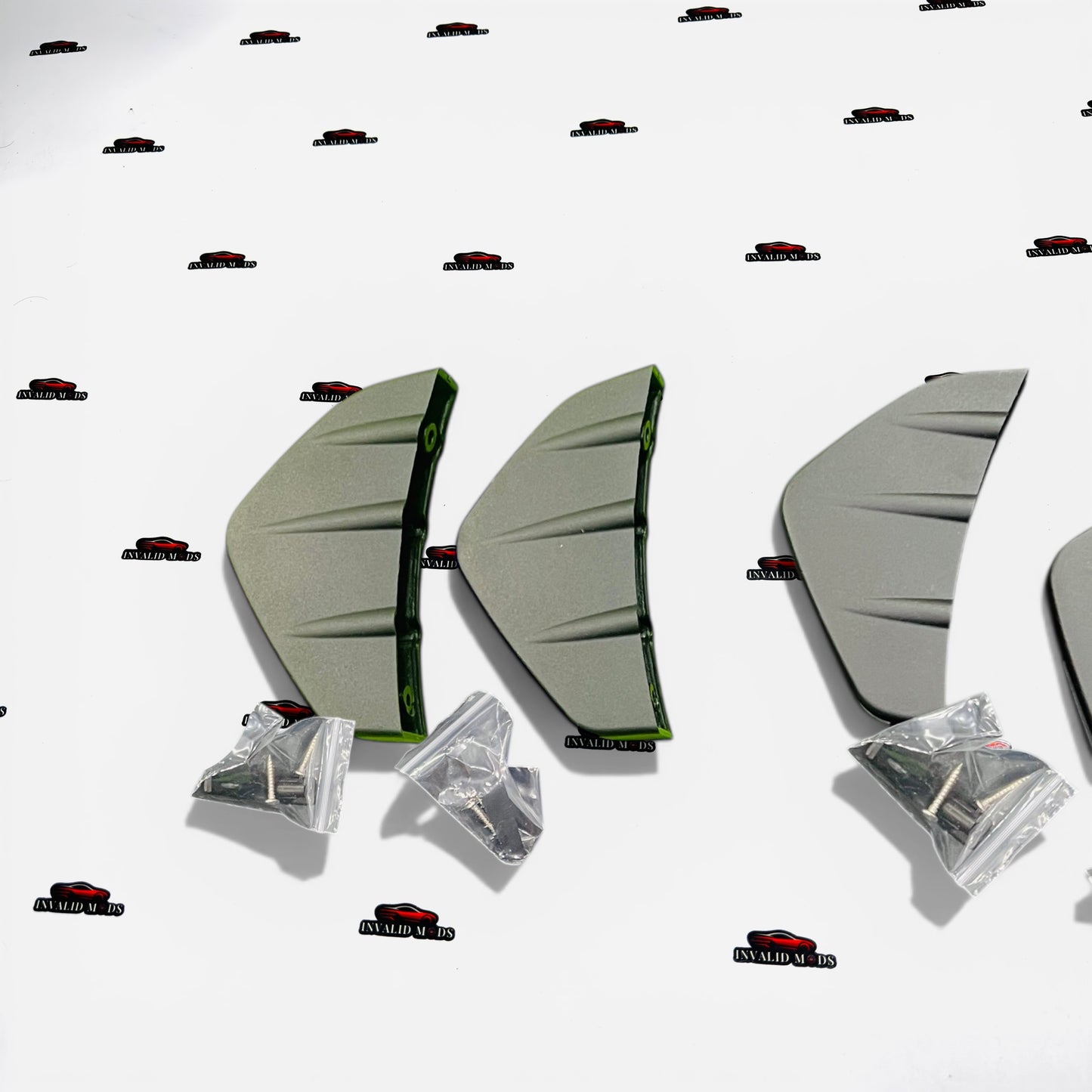 Universal 4 Pc Rear Diffuser | Gloss Black | PVC