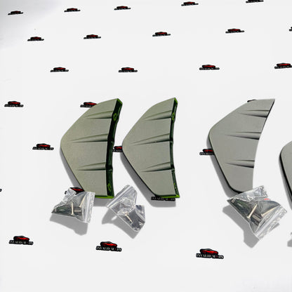 Universal 4 Pc Rear Diffuser | Gloss Black | PVC