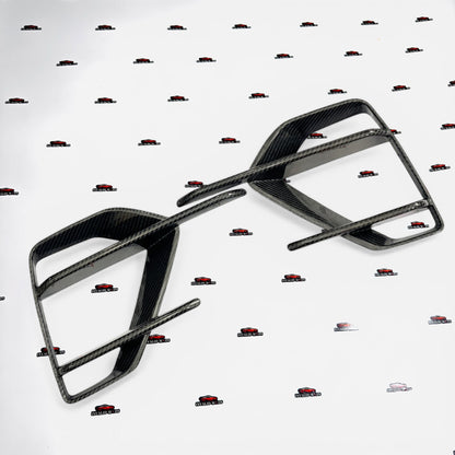 Volkswagen Virtus Fog Lamp Grille | Black & Carbon Fiber Front Bumper Upgrade