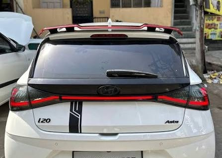 Hyundai i20 N-Line 4-Pillar Rear Spoiler  | i20 N-Line Spoiler with red accent