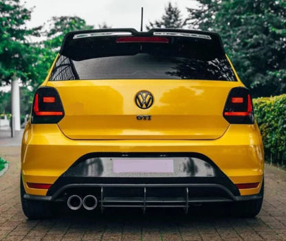VW Polo 3-Fin Rear Bumper Diffuser | Premium ABS Quality (2014+ Models)