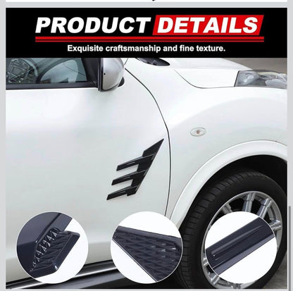 Universal Rear Windshield Spoiler Fins / Side Door Fins | Roof Window Air Splitters