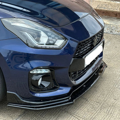 Suzuki Swift Front Splitter Glossy Black | One Piece Lip for 2018+ Models